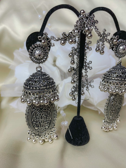  Jhumka Earrings with Removable Sahare