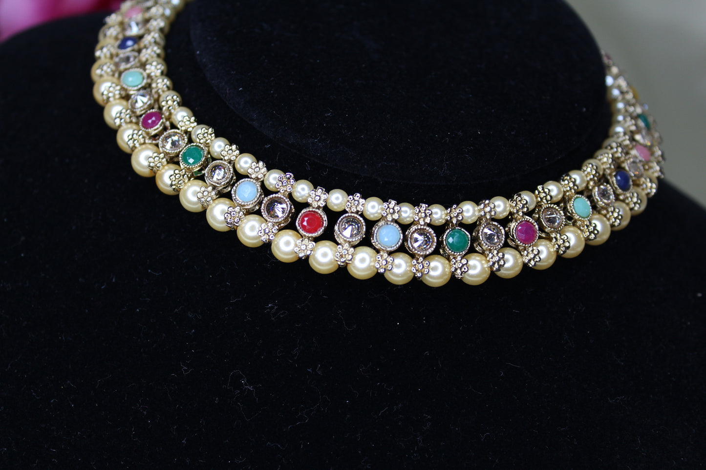 Choker Necklace with Studs