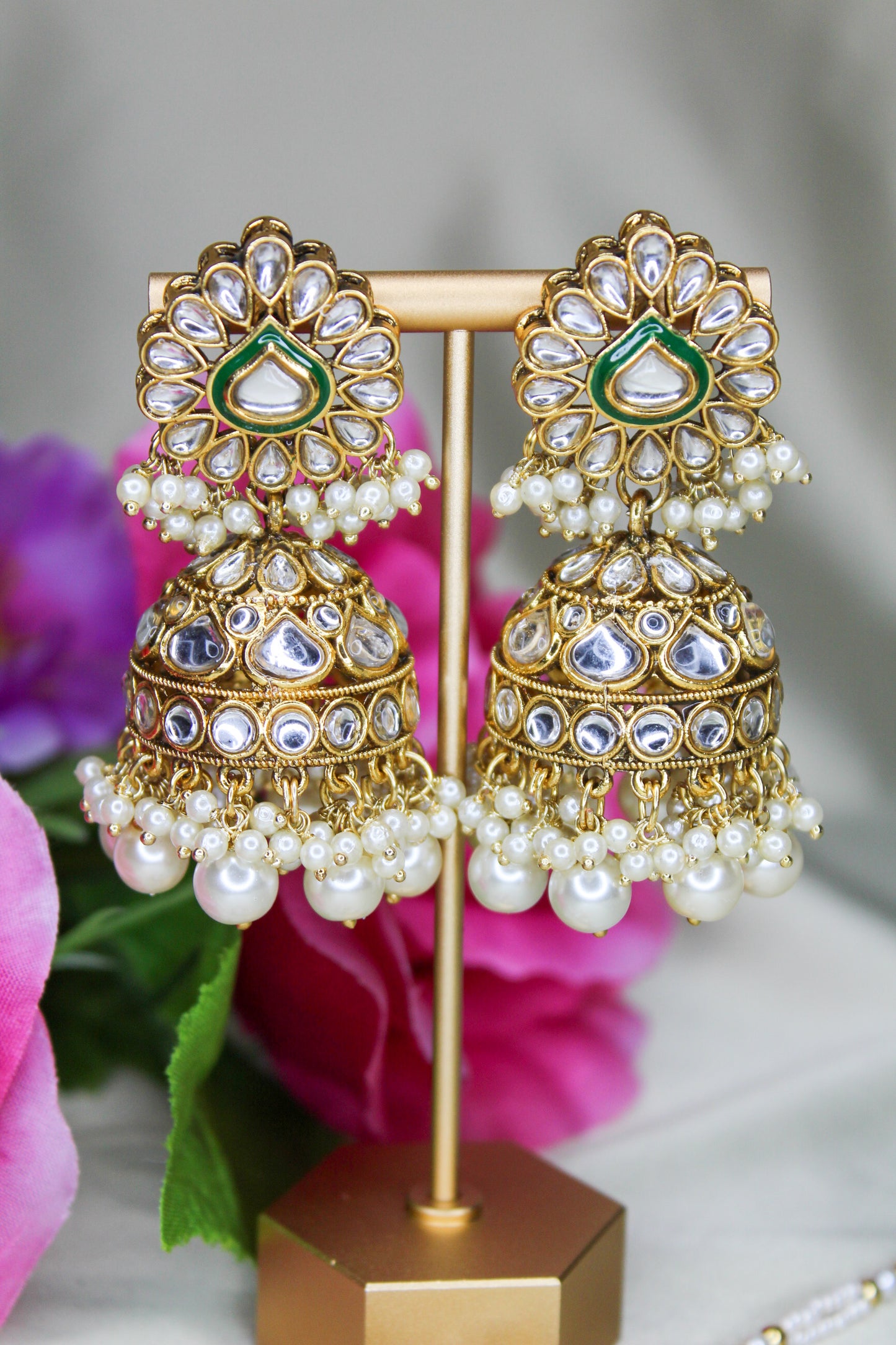 Jhumki Earrings and Tikka Set 