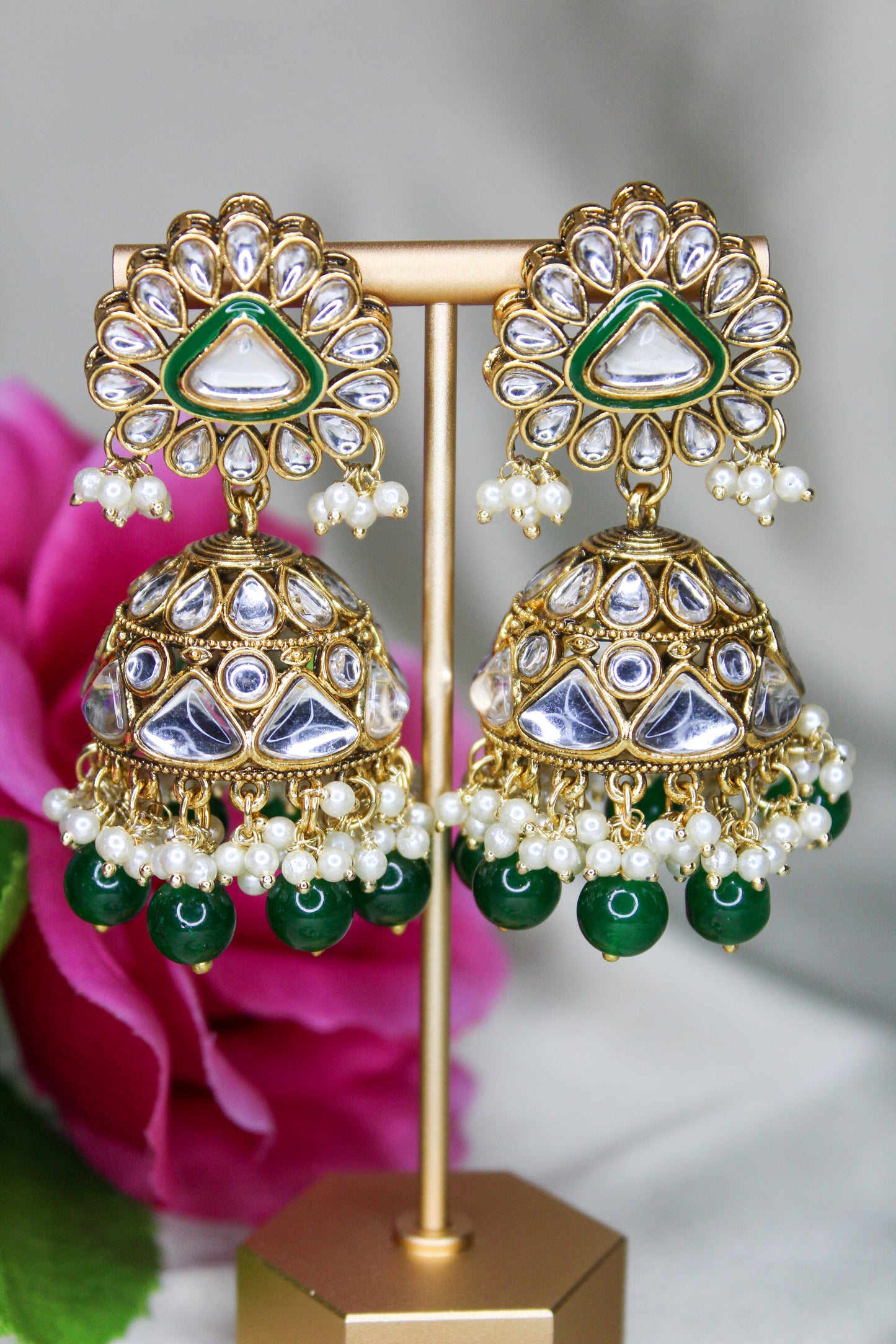 Jhumki Earrings and Tikka Set 