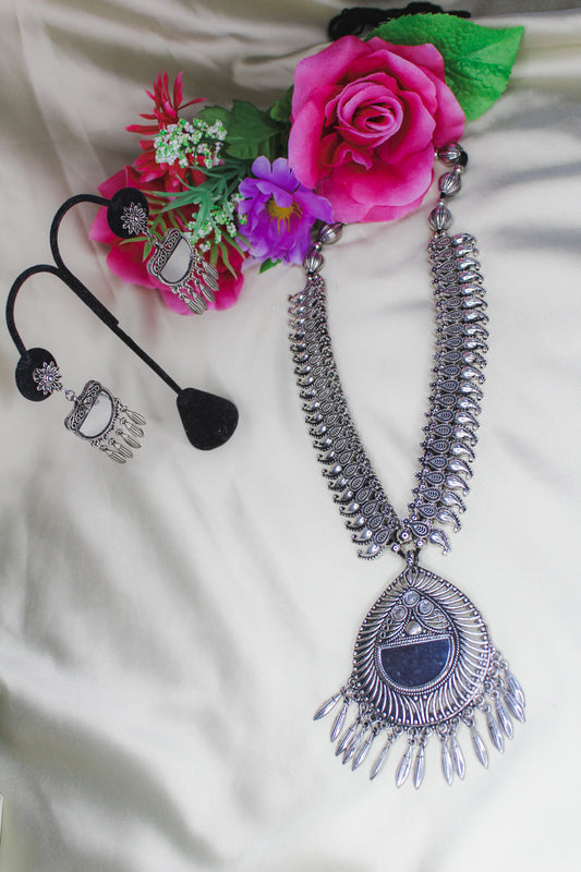 Accessorize with Elegance: Oxidized Long Necklace Set by Creative Jewels