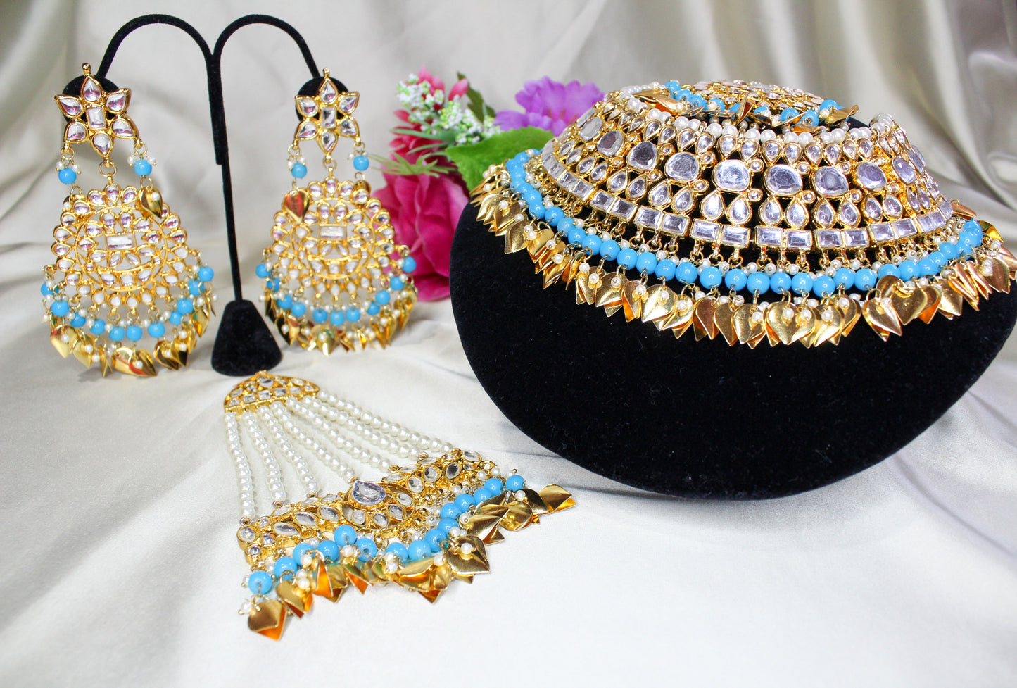 Kundan Necklace Sets with Passa 