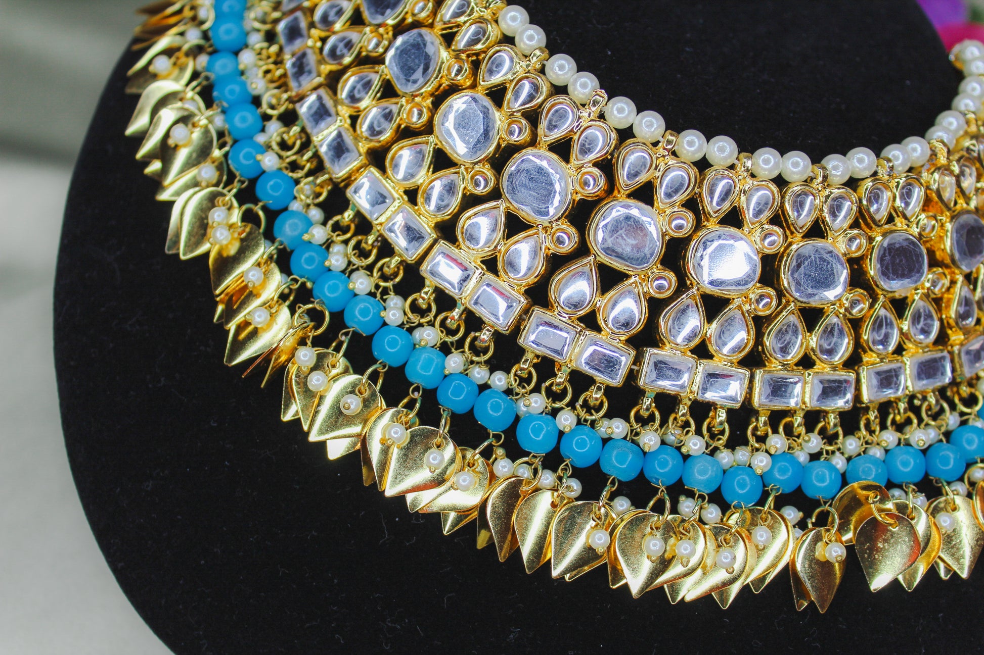 Kundan Necklace Sets with Passa 