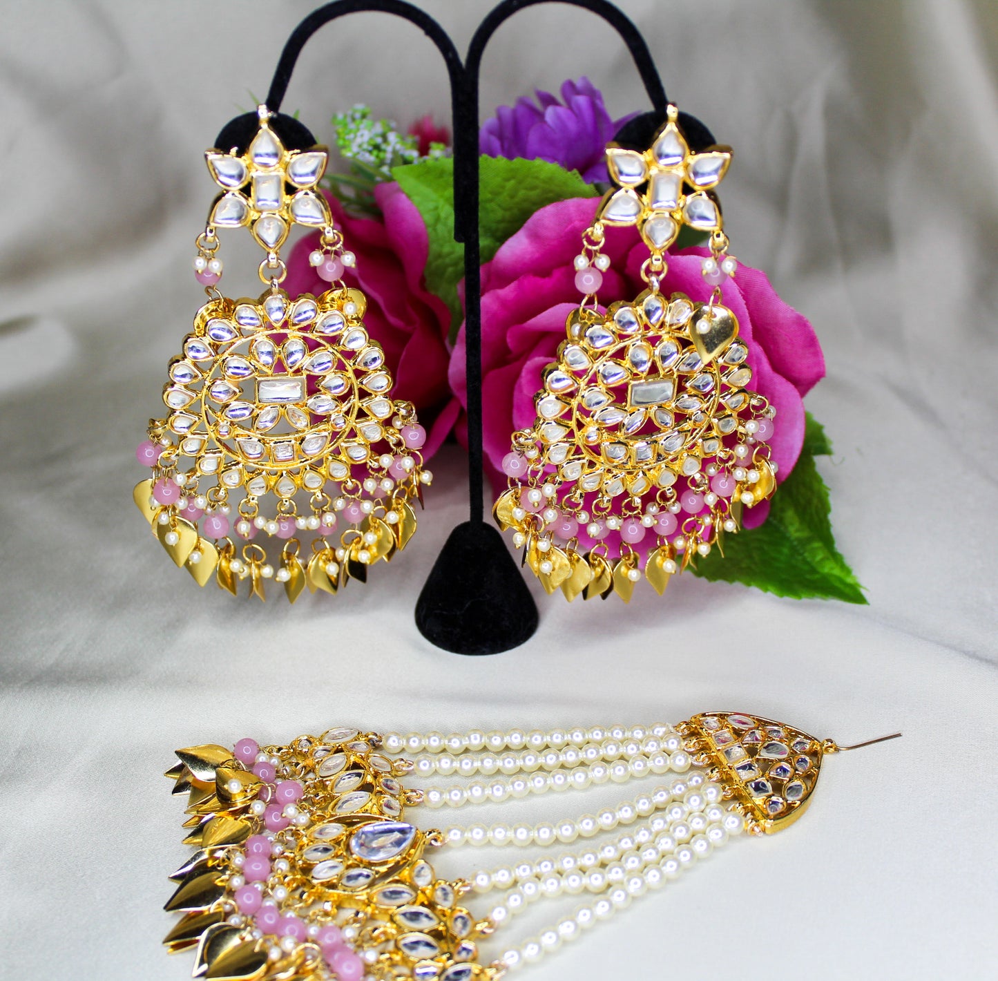 Kundan Necklace Sets with Passa 