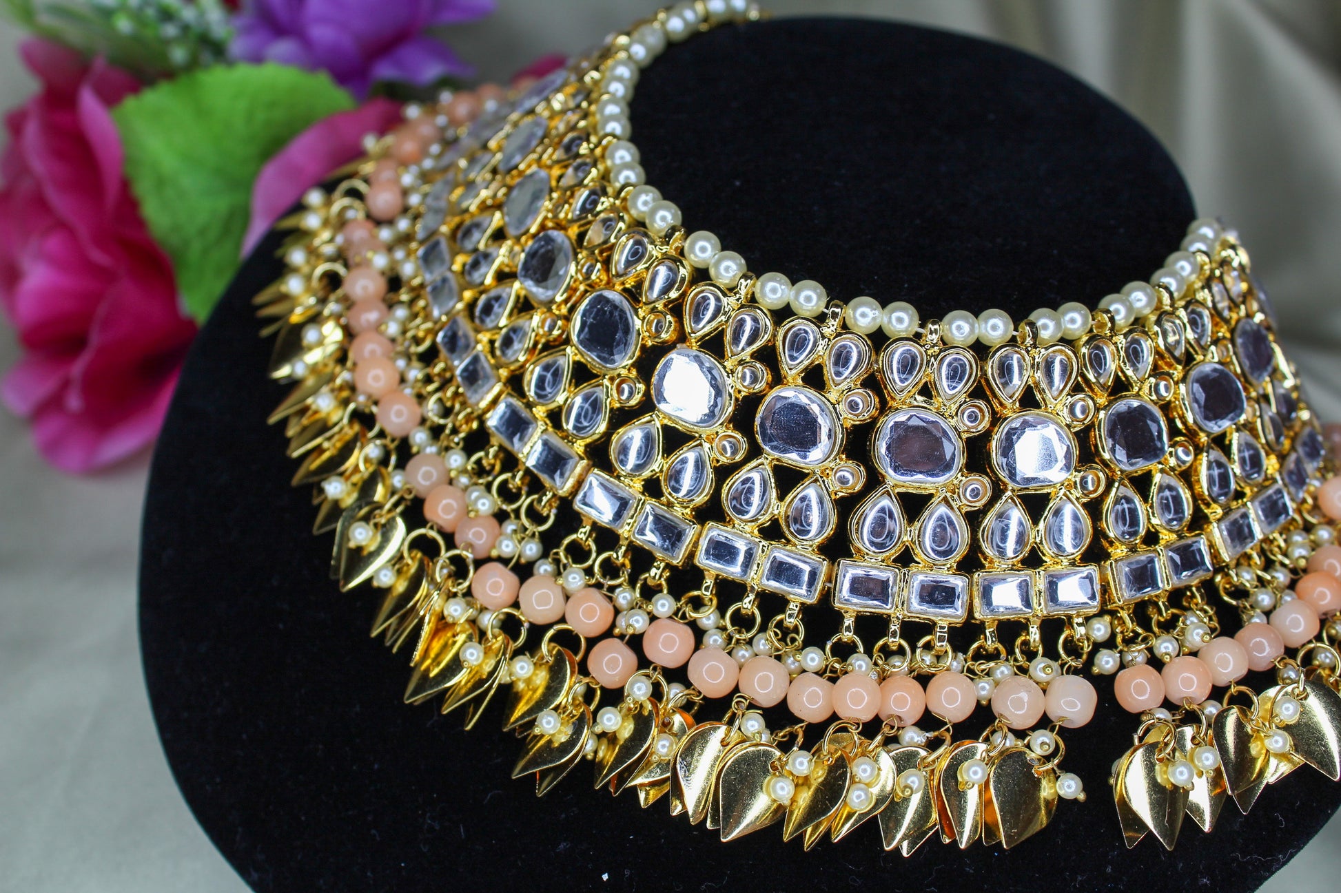 Kundan Necklace Sets with Passa 