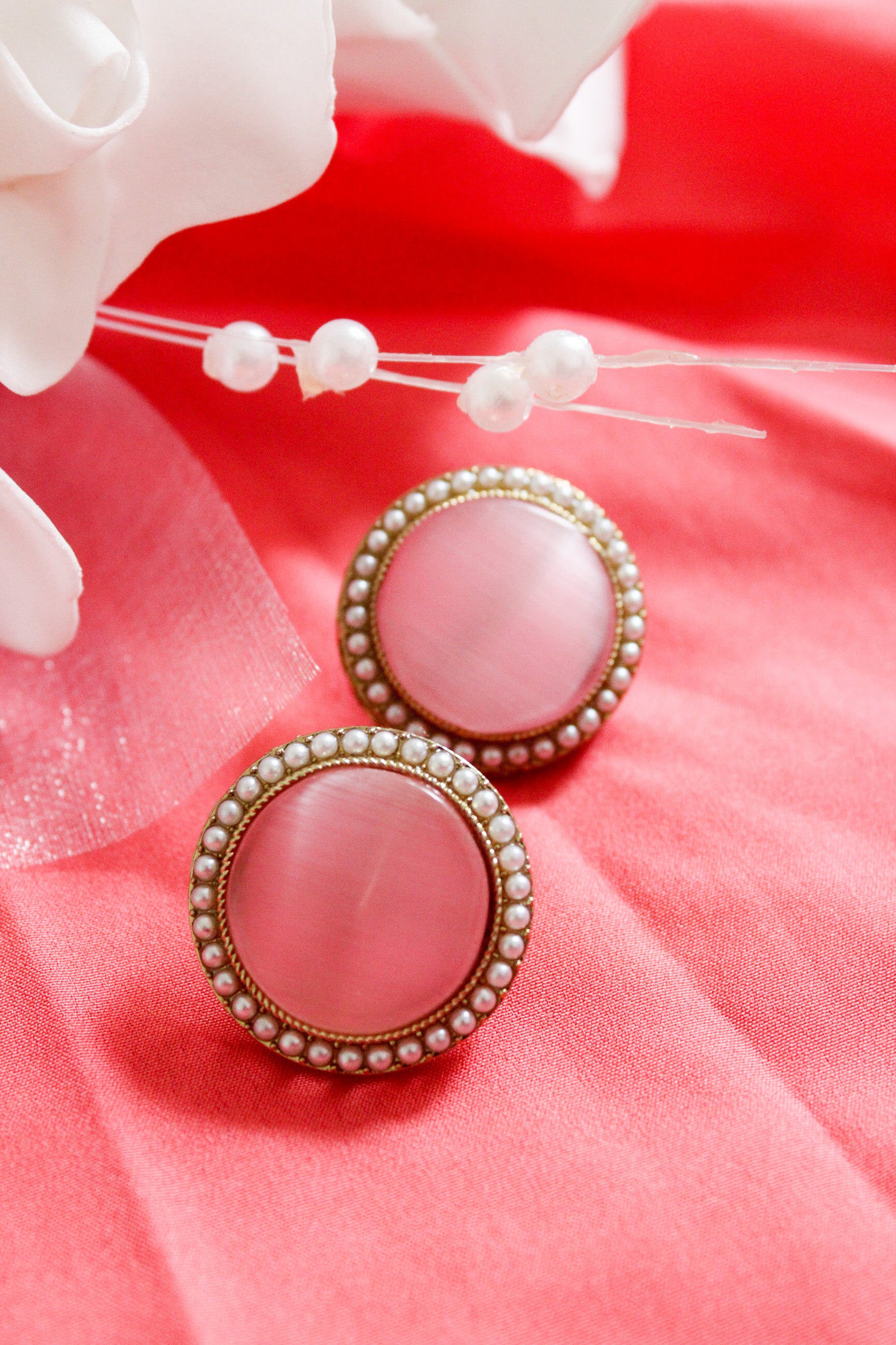 Marble Gold Plated Studs