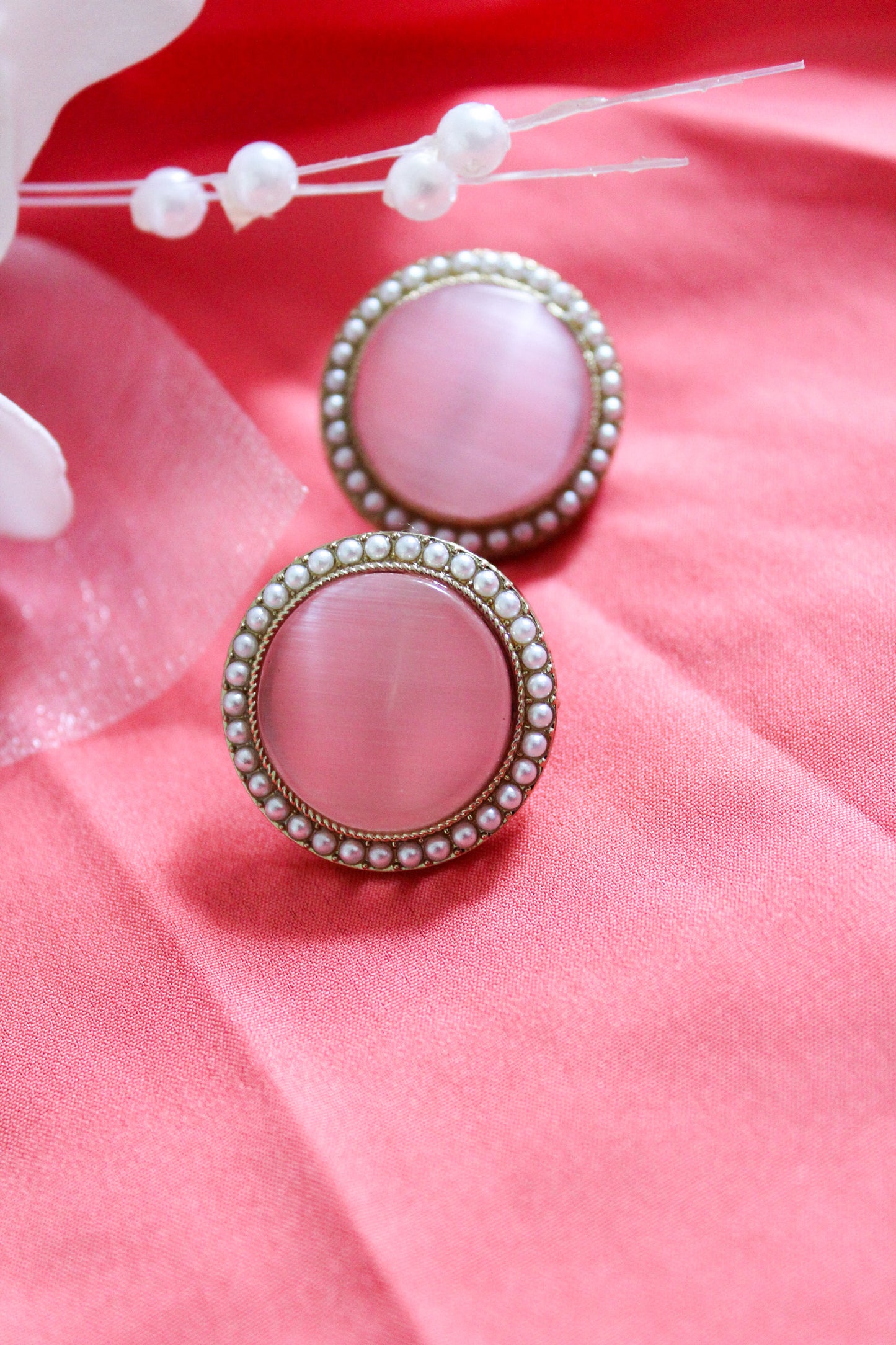 Marble Gold Plated Studs