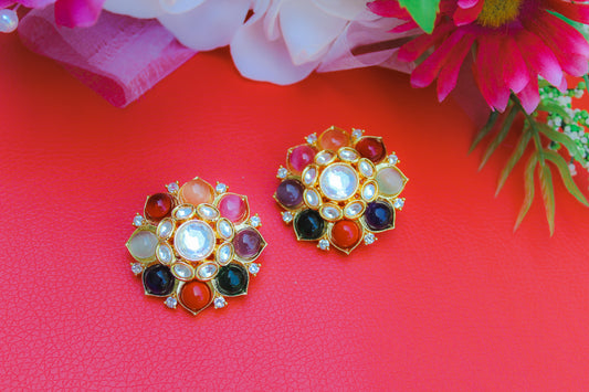 Uncut Kundan Studs | Kundan Jewellery Online | Creative Jewels