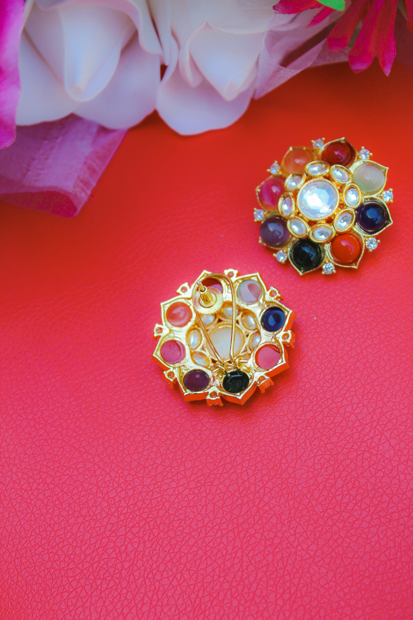 Uncut Kundan Studs | Kundan Jewellery Online | Creative Jewels