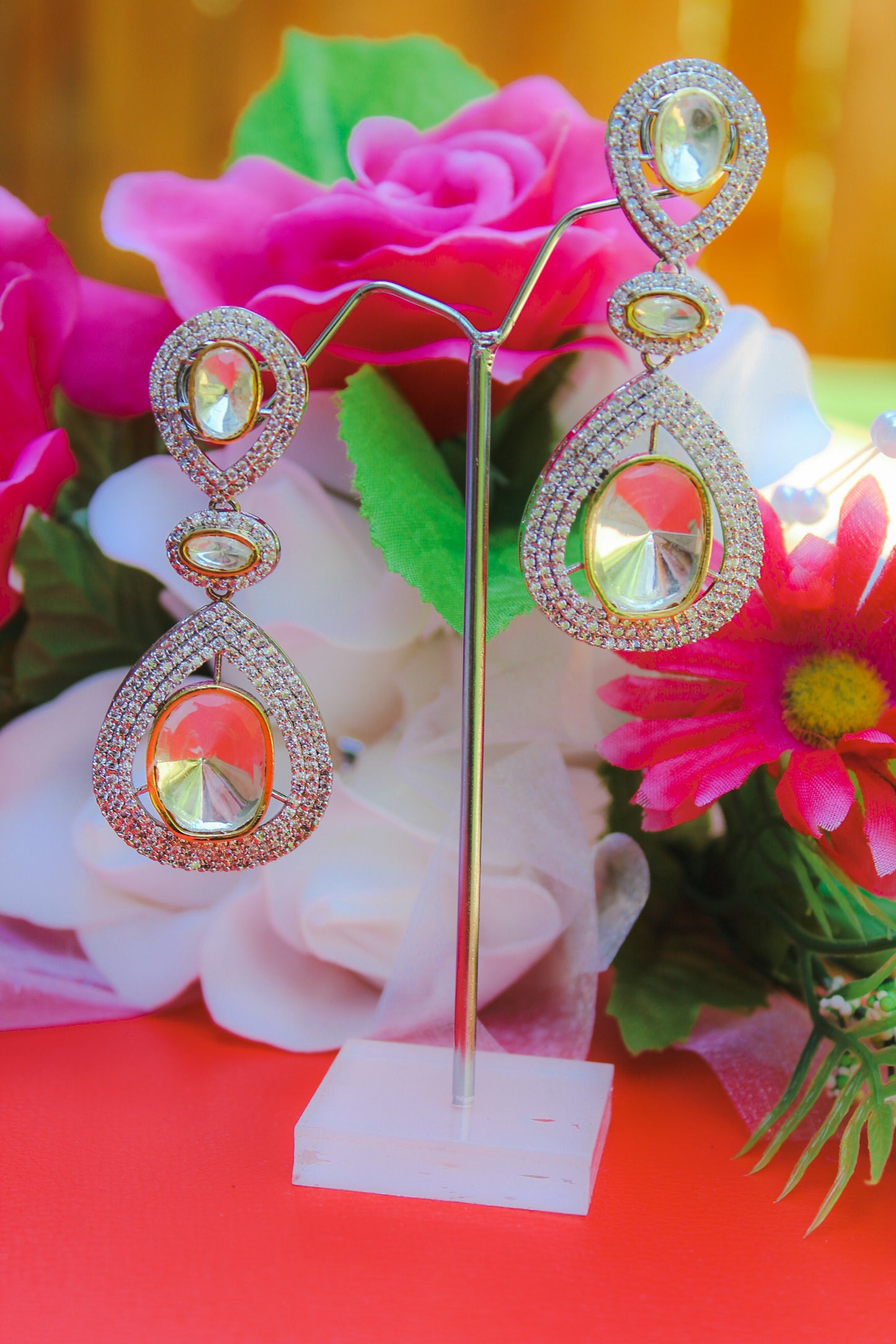 Polki Kundan Earrings