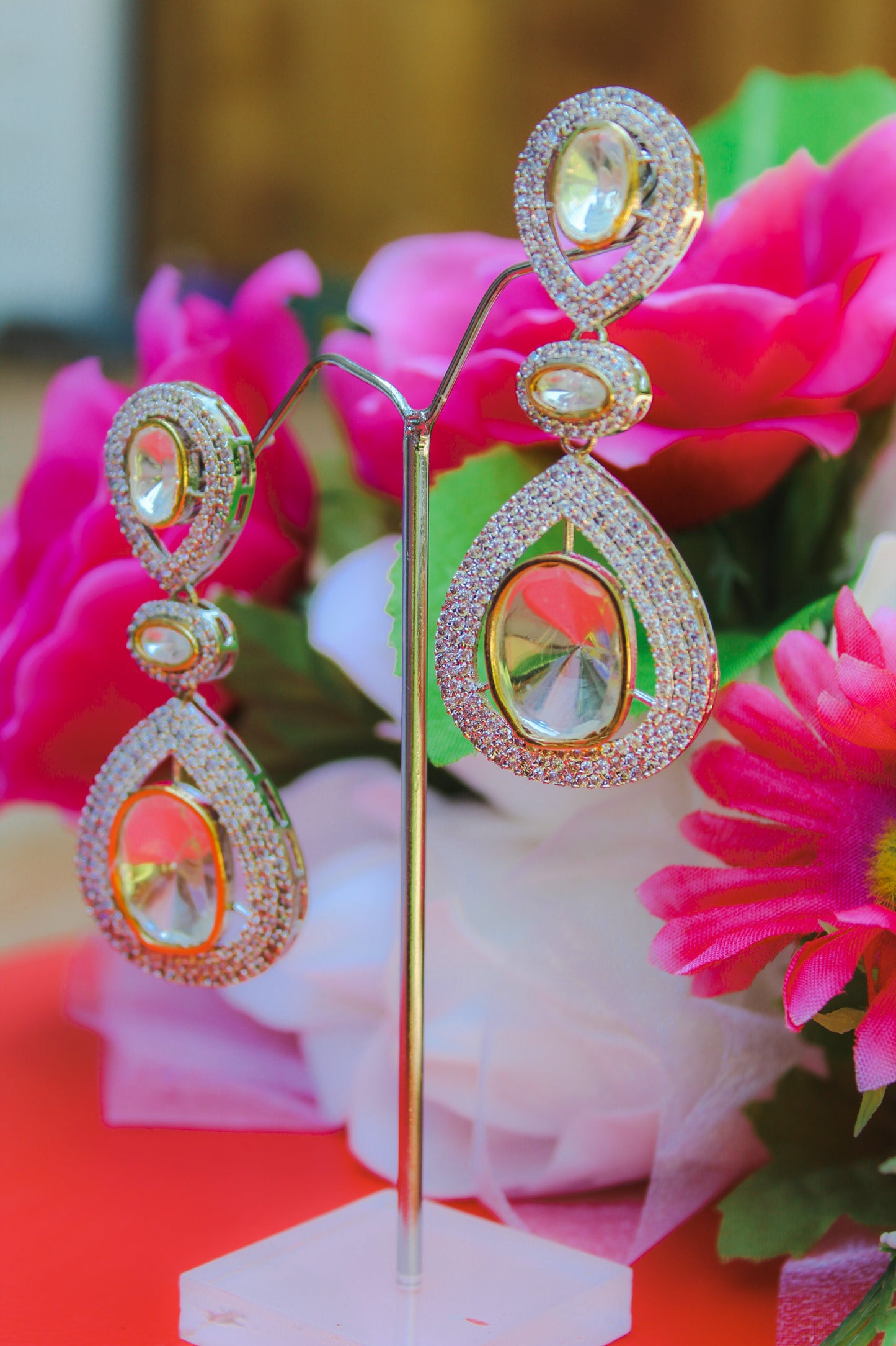 Polki Kundan Earrings