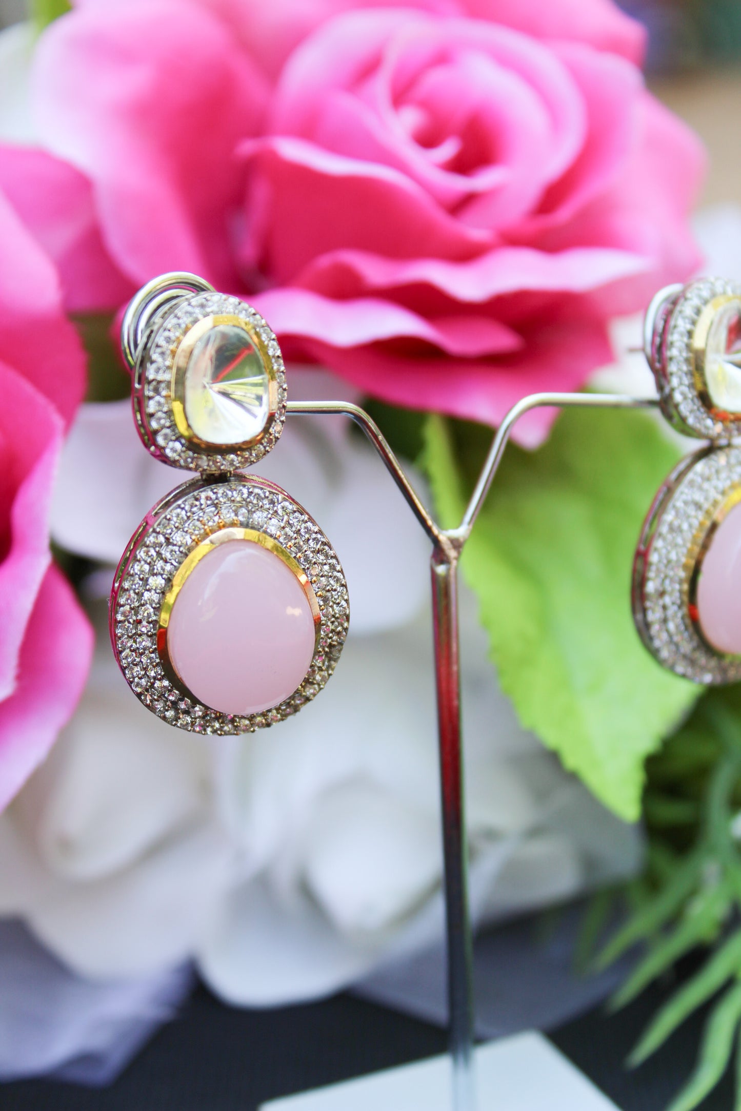  Polki Kundan and AD Earrings 