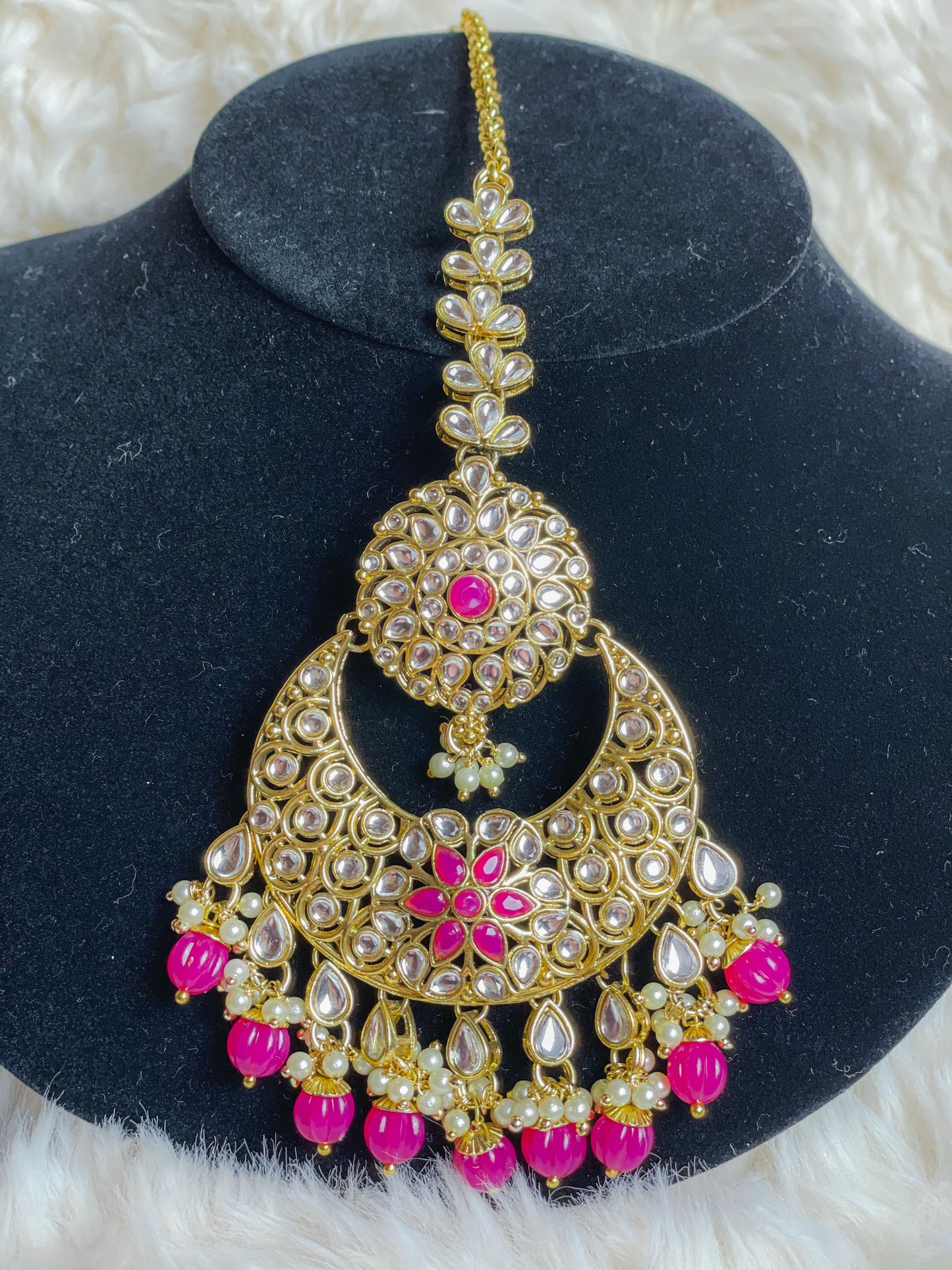 Kundan Jhumki and Tikka Set